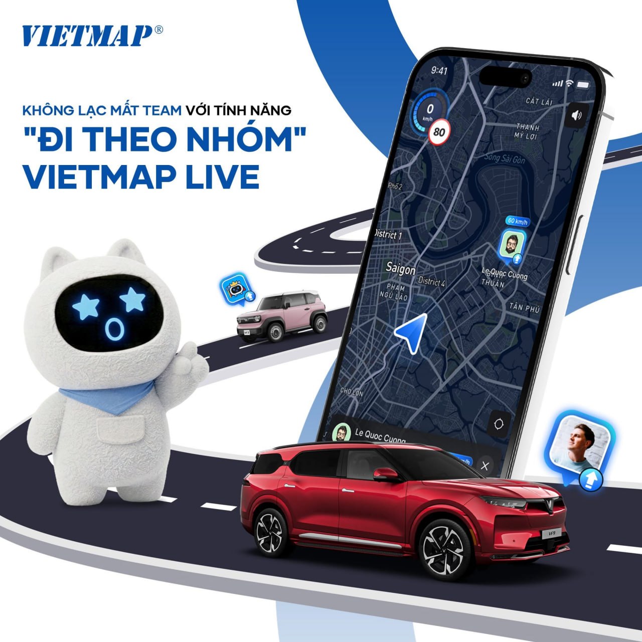Tạm biệt nỗi lo lạc mất nhóm với VietMap Live: Trợ lý giao thông hàng đầu